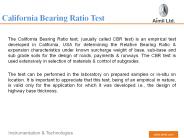 California Bearing Ratio (Aimil)