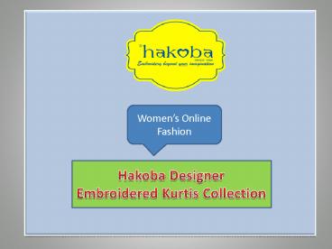 Online Kurtis | Designer dress material  - Hakoba
