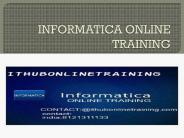 best informatica online training class in us,uk