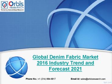 2016-2021 Global Denim Fabric Industry Report