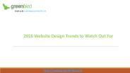 2016 Website Design Trends to Watch Out For