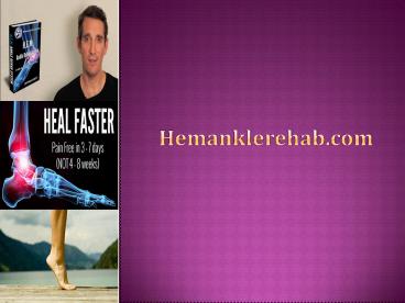 Heal sprained ankle fast