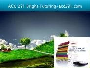 ACC 291 Bright Tutoring/acc291.com