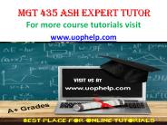 MGT 435 ASH EXPERT TUTOR UOPHELP