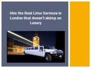 London Limo Hire Service | TMJ Business Enterprise