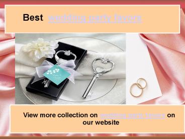 wedding party favors