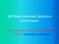 Sap Basic Interview Question and Answers (1) PowerPoint PPT Presentation