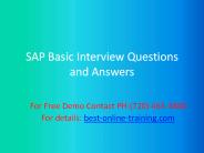 Sap Basic Interview Question and Answers (1)