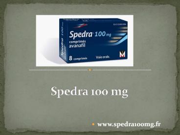 Acheter Spedra 100 mg
