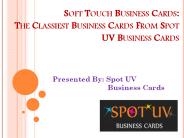 Soft touch business cards