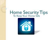 Home Security Tips