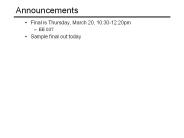 Announcements