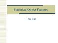 Statistical Object Features PowerPoint PPT Presentation
