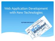 web application development and new technologies