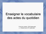 Enseigner le vocabulaire 
