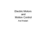 Electric Motors and Motion Control