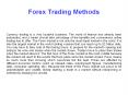 Forex Trading Methods PowerPoint PPT Presentation