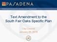 Text Amendment to the South Fair Oaks Specific Plan PowerPoint PPT Presentation