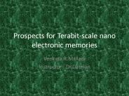 Prospects for Terabit-scale nano electronic memories