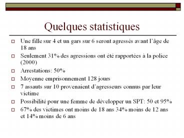 Quelques statistiques