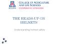 THE HEADS-UP ON HELMETS PowerPoint PPT Presentation