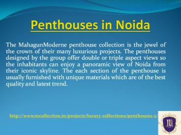Penthouses in Noida