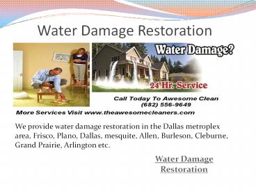 Water Damage Restoration