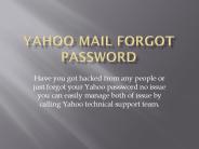 Yahoo mail forgot password