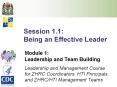 Session 1.1: Being an Effective Leader PowerPoint PPT Presentation