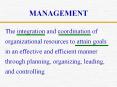 MANAGEMENT PowerPoint PPT Presentation