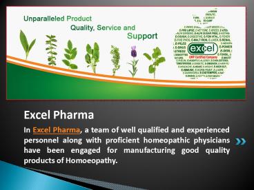 Use of Homeopathic Medicine