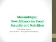 Mozambique: New Alliance for Food Security and Nutrition PowerPoint PPT Presentation