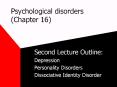 Psychological disorders (Chapter 16) PowerPoint PPT Presentation