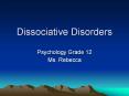 Dissociative Disorders PowerPoint PPT Presentation