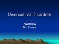 Dissociative Disorders PowerPoint PPT Presentation