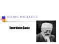 MULTIPLE%20INTELLIGENCE PowerPoint PPT Presentation