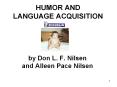 HUMOR AND LANGUAGE ACQUISITION PowerPoint PPT Presentation