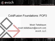 ColdFusion Foundations: POP3