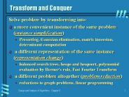 Transform and Conquer