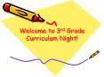 Welcome to 3rd Grade Curriculum Night! PowerPoint PPT Presentation