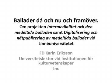 Ballader d
