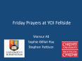 Friday Prayers at YOI Fellside PowerPoint PPT Presentation