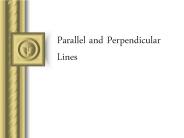 Parallel and Perpendicular Lines