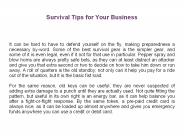 Survival Tips for Your Business
