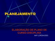PLANEJAMENTO