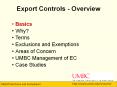 Export Controls - Overview PowerPoint PPT Presentation