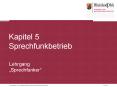 Kapitel 5 Sprechfunkbetrieb PowerPoint PPT Presentation