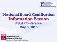 National Board Certification Information Session PowerPoint PPT Presentation