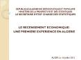 REPUBLIQUE ALGERIENNE DEMOCRATIQUE ET POPULAIRE MINISTERE DE LA PROSPECTIVE ET DES STATISTIQUES LE SECRETAIRE D PowerPoint PPT Presentation
