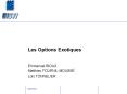 Les Options Exotiques PowerPoint PPT Presentation